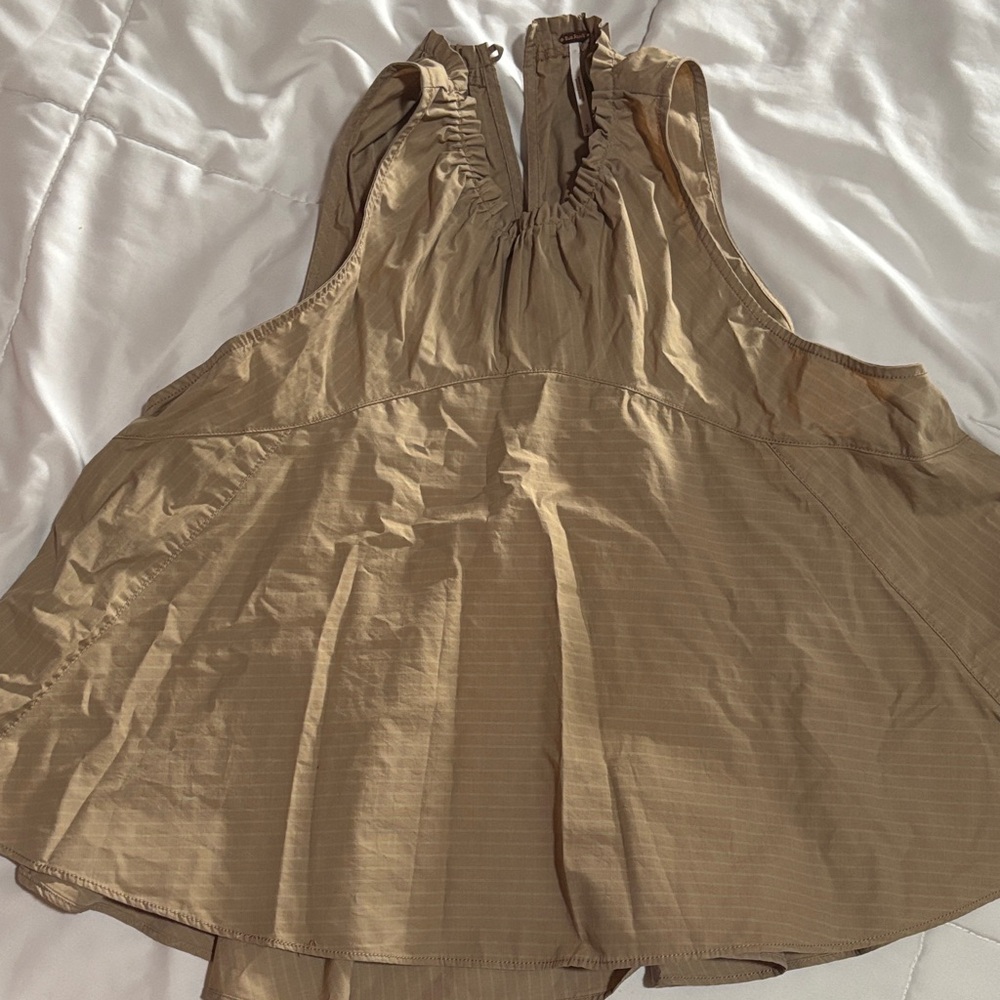 Free People Beige Sleeveless Top